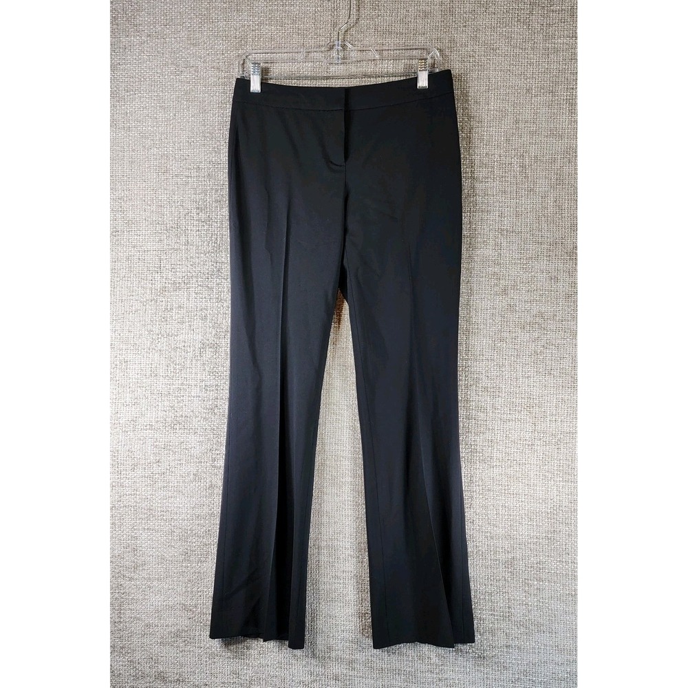 Elie‎ Tahari Wool Dress Pants Gentle Flare Womens 2 Black Stretch Classic Office